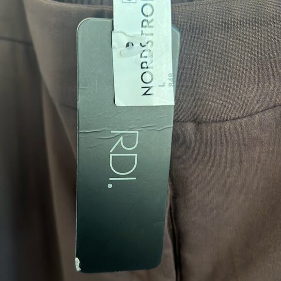 NWT Nordstrom RDI Chocolate Brown Wide Leg Stretch Pants Dress Pant Large - Picture 4 of 8